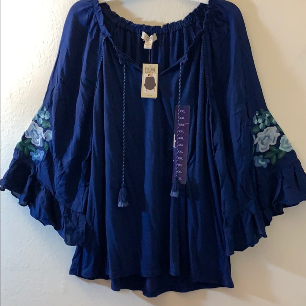 Embroidered “Valerie” Blouse. Sz XXL